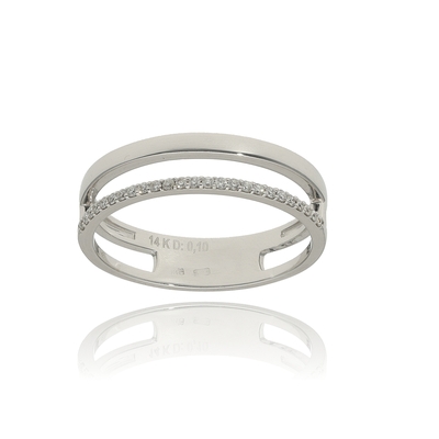 Fehér arany gyűrű 54-es méret (B43338_3I)